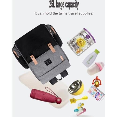 Waterproof Large Capacity Double Shoulder Mommy Bag Unisex Daddys/Mother Baby Bag Travel Diaper/Nappy/Maternity Backpacking