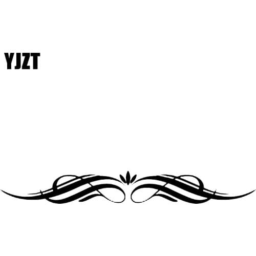 YJZT 17.8CM*2.3CM Tri Leaf Crown Ethylene Kihei Silver Auto Car Sticker Decals C13-00036