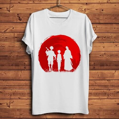 Samurai Champloo sunset funny anime tshirt men summer new white casual Tee homme manga ACGN Otaku unisex streetwear t shirt