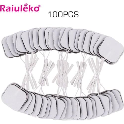 100/50pcs 5x5cm Muscle Stimulator Electrode Pads Non-woven Fabric Self Adhesive Replacement Pad for Tens Digital Therapy Machine