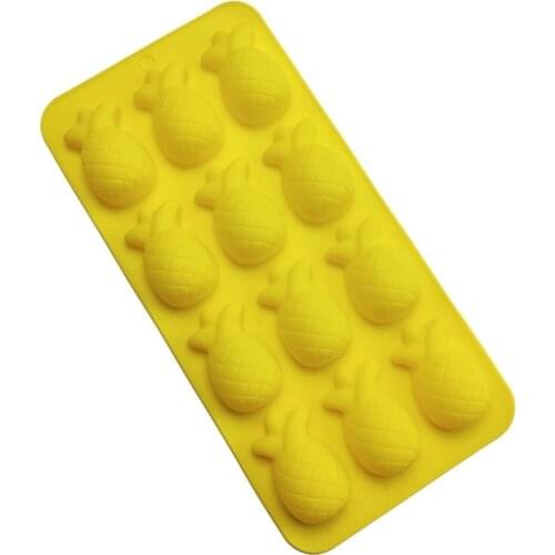 12 Cavity 3D Pineapple Silicone Mold for Baking Chocolate Mousse Cake Ice Cream French Dessert Pastry Mould