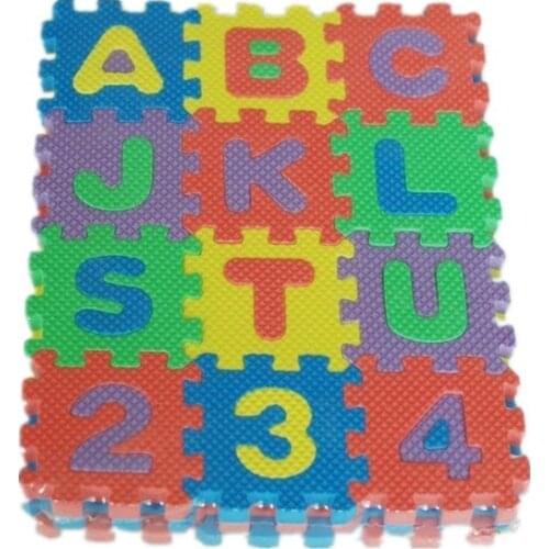 36Pcs/set 5*5cm Number Pattern Baby Play Mat Puzzle Toys For Kids Children EVA Foam Yoga Crawling Mats Floor Tapete ZLL
