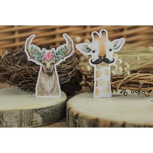 50pcs cute animal stickers DIY scrapbooking creative wreath album journal card happy planner crafts decorative stickers