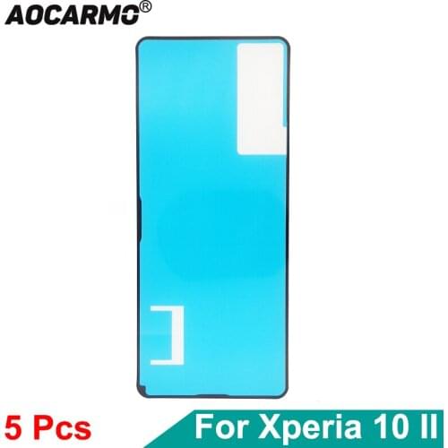Aocarmo 5Pcs For Sony Xperia 10 II X10ii XQ-AU51 XQ-AU52 SO-41A SOV43 Back Cover Adhesive Rear Housing Door Sticker Tape Glue