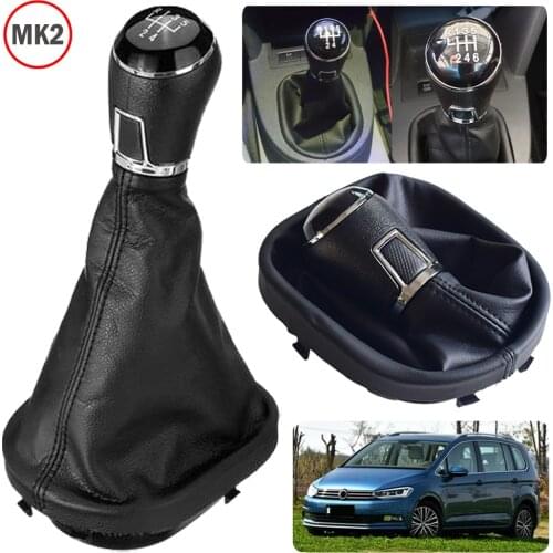 5/6 Speed Gear Shift Knob Lever Shifter Gaiter Boot Cover Collar Case For Volkswagen VW Touran 2003-2010 Car Styling