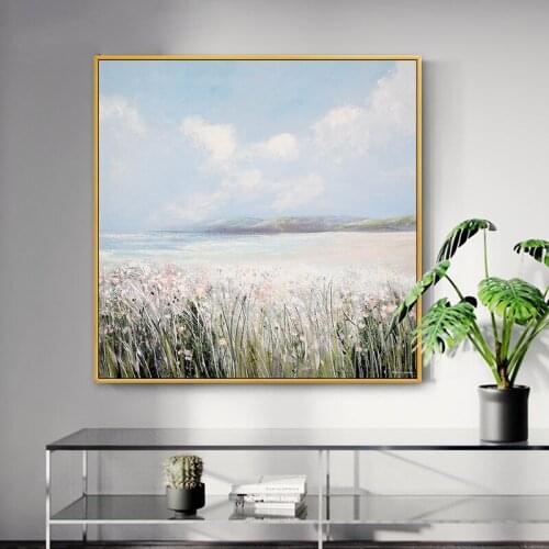 EECAMAIL seaside flower sea nordic luxury paintings DIY 5d diamond art painting No Frame Full diamond embroidery Cross stitch