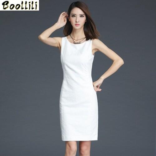 Boollili Elegant Sleeveless Office Women Summer Dress 2020 Gray Slim Pencil Dress Womens Clothing Summer Dresses Casual Vestidos