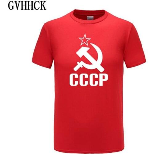 2019 Summer USSR CCCP t-shirt men the Soviet Union Russia space T Shirt Men Short Sleeve male TShirt Comfortable top tees