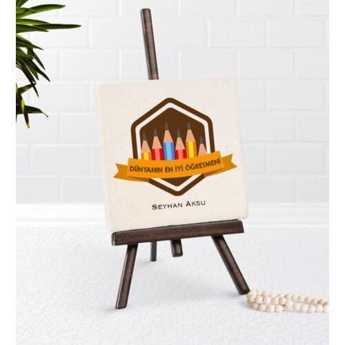 Personalized World best Öğretmeni Şovaleli Natural Taş-21