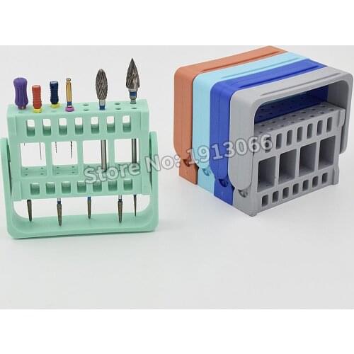 5 pcs High quality 32C holes endo box for diamond polishers diamond bur reamer Endo Dispenser Endodontic File Drill Stand Hold