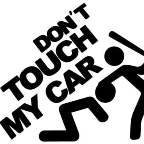 Don't Touch My Car Warning Car Sticker Cover Scratches Waterproof Anti-UV PVC Car Window Body Decorative Stickers Accessories