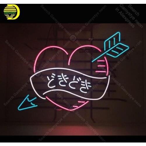 Neon sign For Heart with Arrow Neon Bulbs sign Love Iconic Beer Bar Handcraft Custom Lamps advertise Letrero enseigne lumine