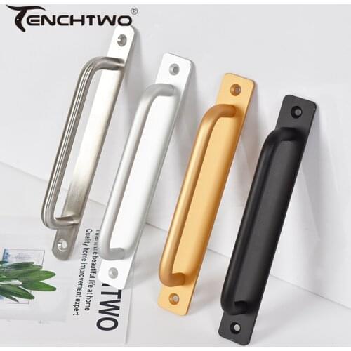 TENCHTWO Furniture Barn Sliding Door Handles Kitchen Cabinet Knob Wooden Door Hardware Accessories Drawer Pull Vintage Black