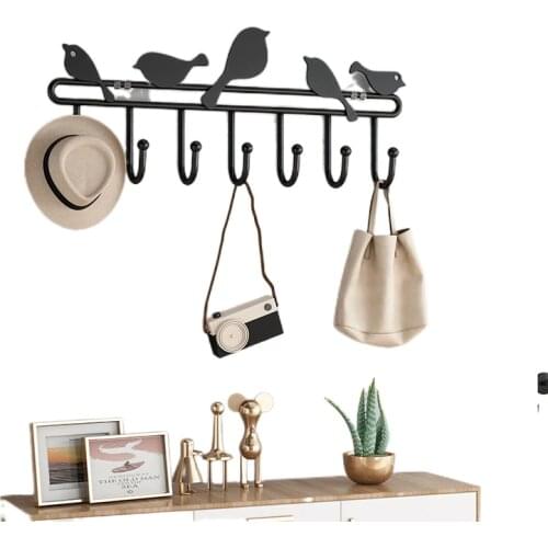 Self Adhesive Hooks Cat Bird Squirrel Pattern Storage Holder for Bathroom Kitchen Hanger Iron Wall Hanging Door Coat Racks