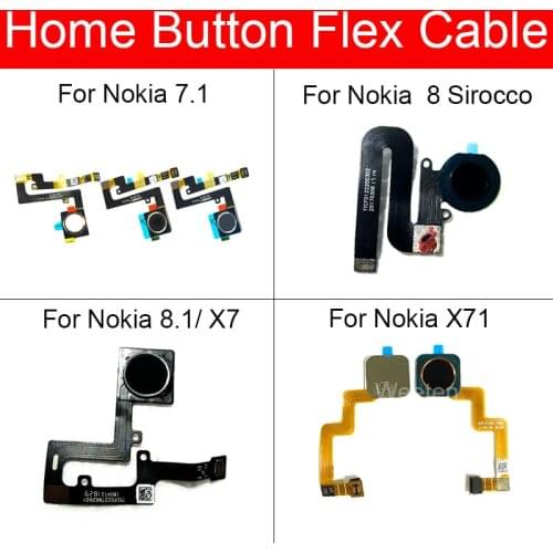 Fingerprint Sensor Flex Cable For Nokia X71 Back Home Button Return Key Touch Sensor Flex Ribbon Replacement Repair Parts