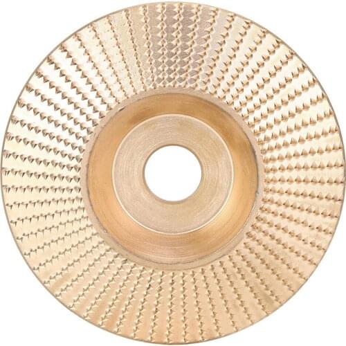 Bevel Carving Shaping Disc Angle Grinder Grinding Wheel Tool 100mm Gold for Wood Non Metallic Materials