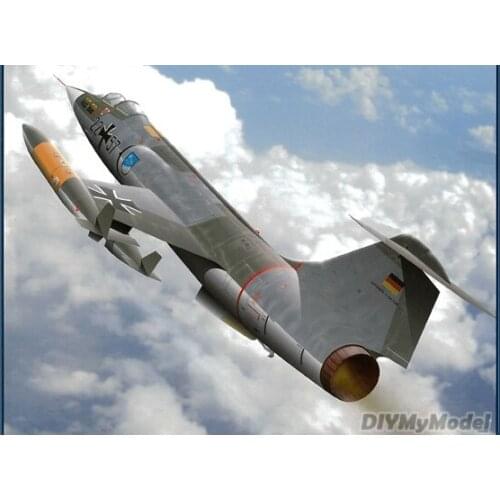 DIYMyModeI USA F104 supersonic fighter DIY Handcraft Paper Model KIT Handmade Toy Puzzles Gift Movie prop
