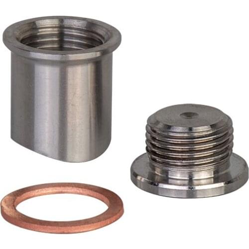 Universal O2 Oxygen Sensor Stepped Mounting Boss And Plugs Stainless Steel Adapter M12 X 1.5 Thread Nut Bung