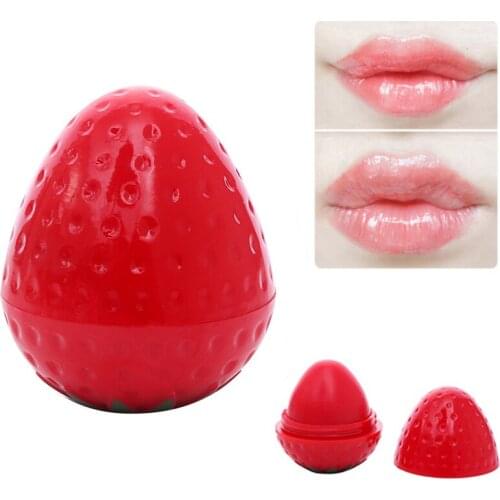 1PC Strawberry Lip Balm Moisturizing Smooth Lip Lines Anti-Drying Lip skin Care Product New