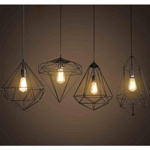 Vintage iron 3 black iron pipe color cord light living room decoration lamparas de techo ventilador de techo