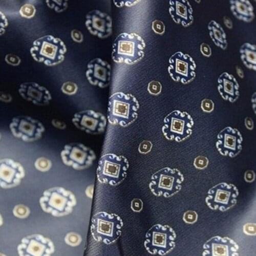 YY DIY Fashion Deep Blue Flower Polyester Lining Fabric 50x140cm