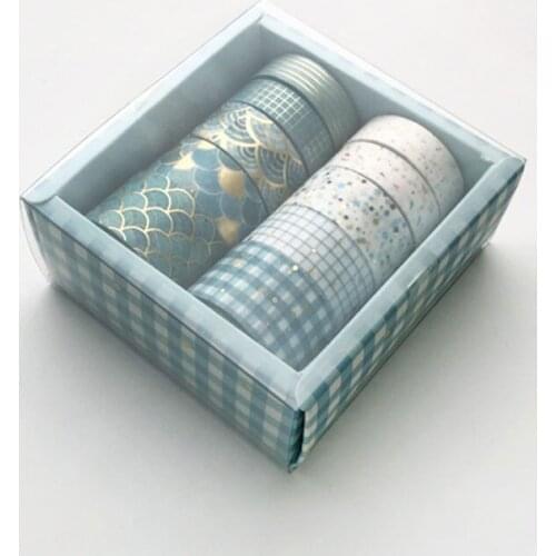 10Rolls/Set Stationery Supplies Washi Tape Scrapbook Paper Sticker Masking Tape DIY Decorative Adhesive