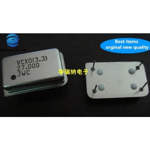 10pcs 100% orginal new Original Rectangular crystal 27M 27MHZ 27.000MHZ VCXO voltage-controlled active in-line crystal oscillato