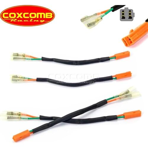 2/4/8X Motorcycle Turn Signal Cabel Lead Wiring Adapters Plug Harness Connectors for Kawasaki Ninja ZX Z125 Z250 Z300 Z650 Z900