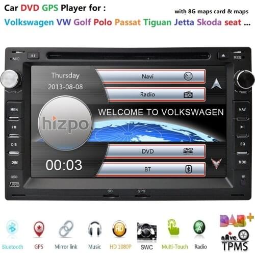 7"2din Car Radio GPS WIFI FM DAB+ Car Audio Autoradio Radio For POLO MK5 SHARAN JETTA MK4 multimedia dvd stereo video navigation