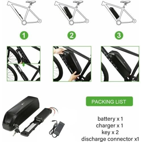 High Quality Electric Bike Battery Pack 48V 16Ah Built in Samsung INR 18650 33G Cells Front Rear Hub / Mid Drive Bicycle 13S 5P