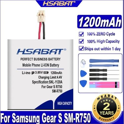 HSABAT R750 1200mAh Battery for Samsung Gear S SM-R750 R750 Batteries