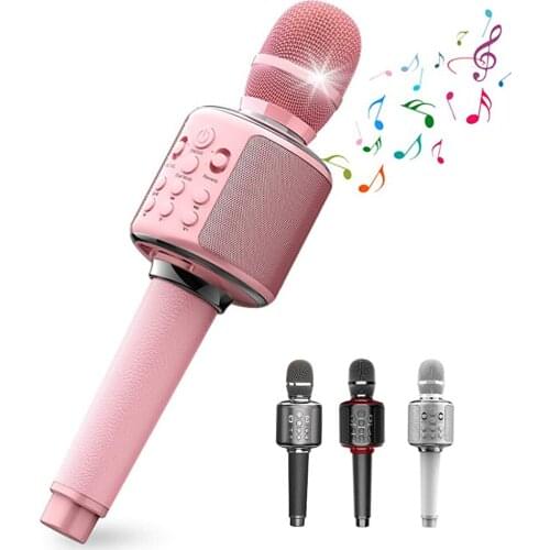 Free Shipping Wireless Karaoke Microphone Multifunction Handhold Home Party KTV Player Music Speakers Blurtooth Singing Speaker