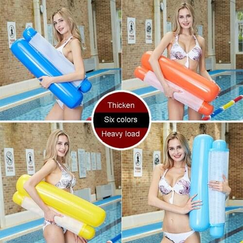 Adult Floating Bed Super Large Floating Row with Net Hammock Beach Folding Backrest Luxury Inflatable Sofa Floating Water Mat