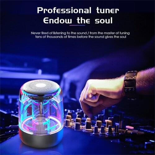 C7 Bluetooth Speaker Wireless Loudspeaker LED Crystal Glazed 6D Surround Subwoofer mini Portable Bluetooth Column колонка