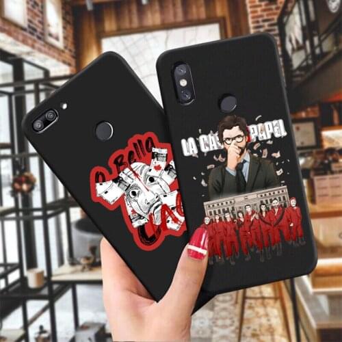 Spain TV Money Heist House Paper black TPU Soft Phone case for edmi Note5 Note5A Note 6Pro Note7 Note8 Note9 Pro Max