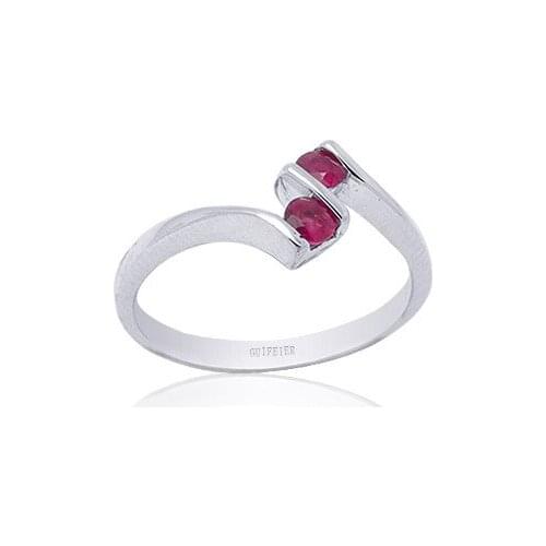 CoLife Jewelry Fashion Silver Gemstone Ring 3mm Natural Ruby Ring for Daily Wear 925 Silver Ruby Jewelry Anniversary Gift