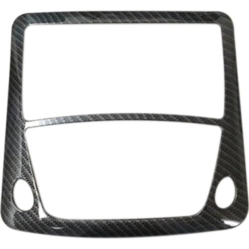 For Nissan Navara NP300 2016-2021 Car Carbon Fibre Front Reading Switch Light Lamp Frame Cover Trim Sticker Accessories