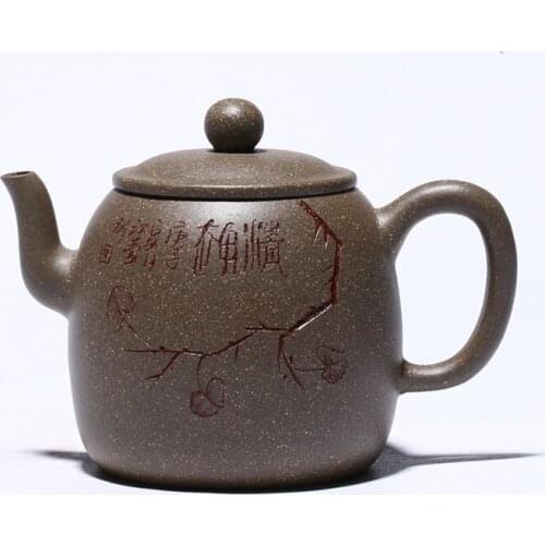 Purple Clay Teapot Direct Sale Raw Ore Blue Round Round Teapot Handmade Teapot Kung Fu Tea Set Household Teapot Cute Teapot