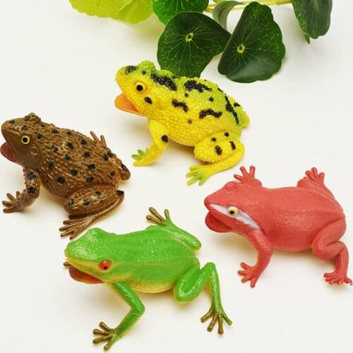 Spoof toy simulation frog model animal toy toad tricky and scary squeeze squeeze frog toy Childrens hobby collection toys