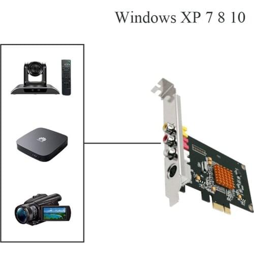 LX725 SD 768x576 Video Capture Card With SDK DV Camera TV Box Magnetic Tape PCI-E Converter Support Windows XP 7 8 10
