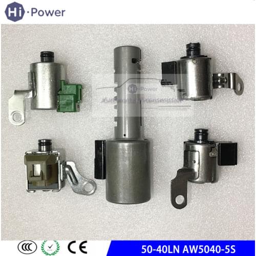 5PCS 50-40LN Automatic Transmission Solenoid Kit for Volvo 5040LN AW50405S AW5040-5S