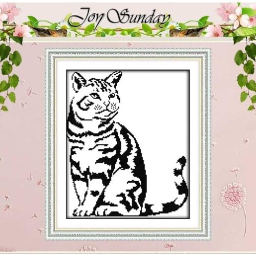 The black cat counted Cross Stitch 11CT 14CT Cross Stitch Set Wholesale DIY animals Cross-stitch Kit Embroidery Needlework