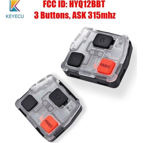 Keyecu Remote Control Circuit Board ASK 3 Buttons 315MHz HYQ12BBT for Toyota 2003 2004 2005 2006 2007 2008 2009