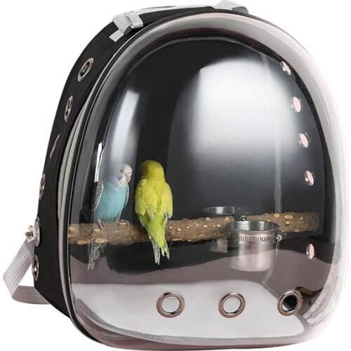 Parrot Backpack Outdoor Portable Breathable Birdcage Capacity Suitable for All Kinds of Parrots Transparent Starling Backpack