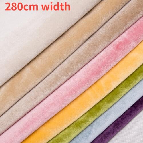 280cmx100cm Highend Solid Color Velvet Fabric Cloth Sofa Curtain Fabric Retro Background Stage Curtain DIY Apparel Sewing Fabric
