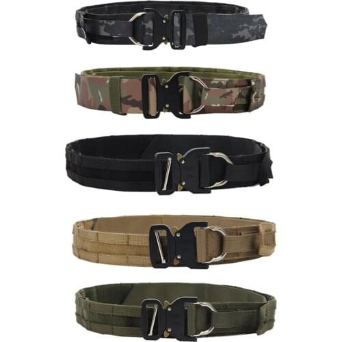 Tactical Belt Military Molle Battle Belt Hunting Airsoft Combat Quick Release Buckle Heavy Duty Combat Nylon Belt Accessories