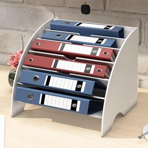 Fan-Shaped 6 Layers Sector Desk Organizer Document Tray Magazine File Letter Holder Stationery Pencil Container Home Office