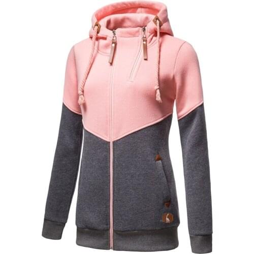 Hoodies Women 2021 New Spring Hoodied Sweatshirt Ladies Casual Patchwork Slim Womens Jackets Brand Warm Long Style Buttocks