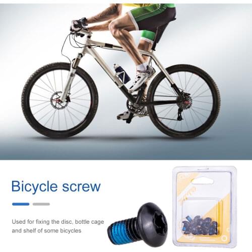 12PCS Colorful Bicycle Disc Brake Rotor Torx Bolts T25 M5x10mm MTB Bike Alloy Steel Disc Brake Rotor Fixing Screws Accessories