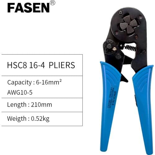 6-16mm 10-5 AWG High Quality Precision Wire Connector Crimp Pliers VE Tube Bootlace Terminal Tool HSC8 6-4 6-6 16-4